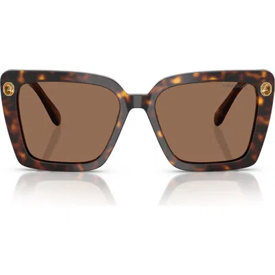 Swarovski 55mm Square Sunglasses In Havana