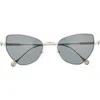 Swarovski 56mm Butterfly Sunglasses In Metallic