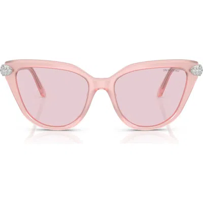 Swarovski 56mm Cat Eye Sunglasses In Pink