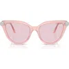 Swarovski Sk6039 Cat-eye Acetate Sunglasses In Milky Pink/transition Pink