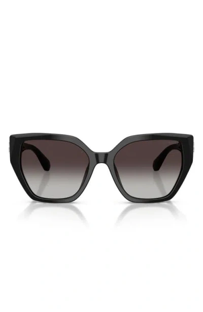 Swarovski 56mm Gradient Irregular Sunglasses In Black