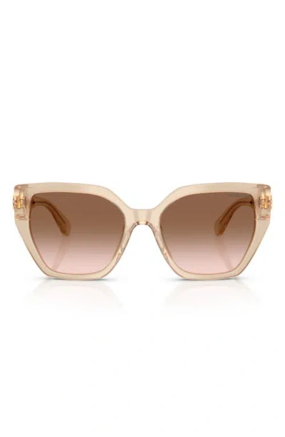 Swarovski 56mm Gradient Irregular Sunglasses In Pink