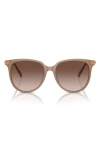 Swarovski 56mm Gradient Round Sunglasses In Opal Beige