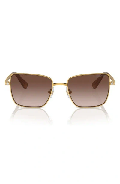 Swarovski 56mm Matric Crystal Square Sunglasses In Gold/ Purple