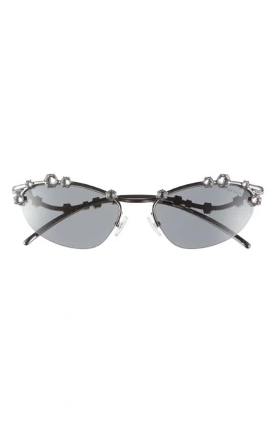 Swarovski 56mm Oval Sunglasses In Gray