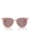 Swarovski 56mm Round Crystal Sunglasses In Milky Pink