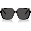 Swarovski 56mm Square Sunglasses In Black