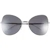 Swarovski 57mm Butterfly Sunglasses In Gray