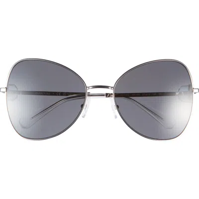 Swarovski 57mm Butterfly Sunglasses In Gray