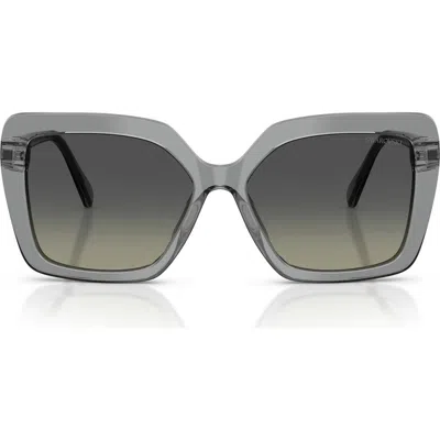 Swarovski 57mm Butterfly Sunglasses In Gray