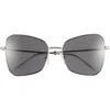 Swarovski 57mm Butterfly Sunglasses In Silver