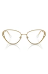 Swarovski 57mm Cat Eye Optical Glasses In Gold