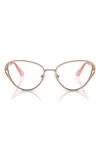 Swarovski 57mm Cat Eye Optical Glasses In Rose Gold