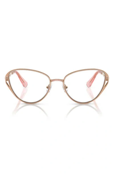 Swarovski 57mm Cat Eye Optical Glasses In Rose Gold