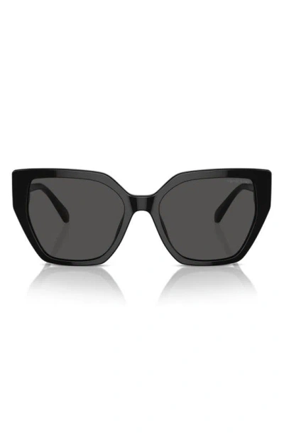 Swarovski 57mm Constella Cat Eye Sunglasses In Black