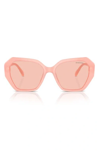 Swarovski 57mm Constella Oval Sunglasses In Pink