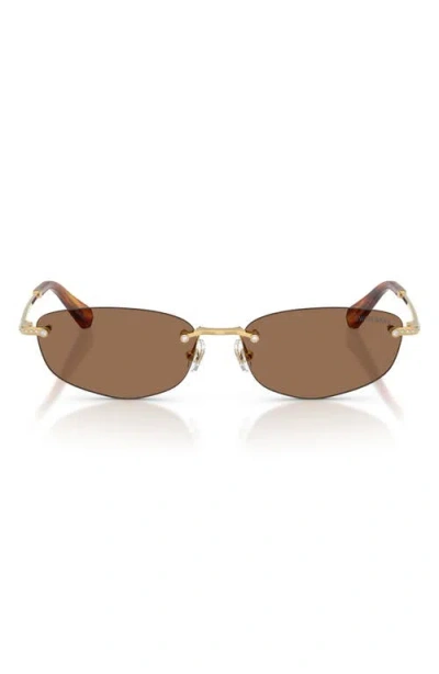 Swarovski 57mm Irregular Sunglasses In Gold