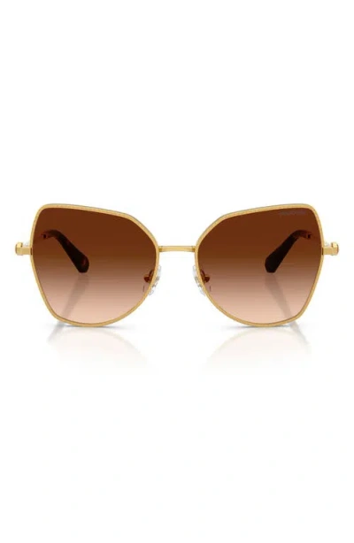 Swarovski 58mm Butterfly Sunglasses In Brown