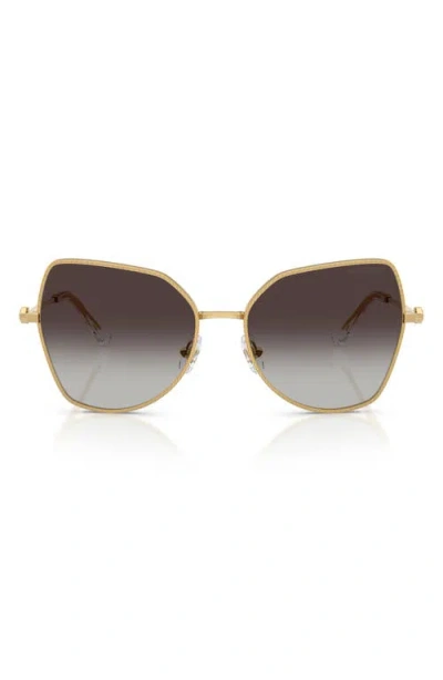 Swarovski 58mm Butterfly Sunglasses In Gold