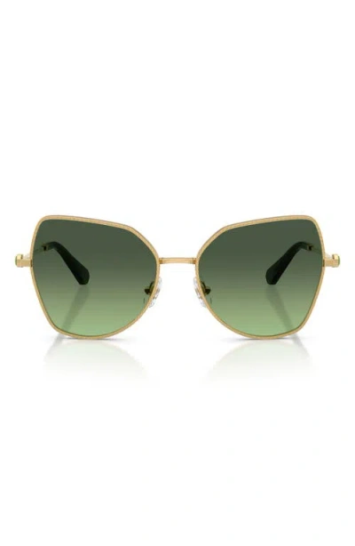 Swarovski 58mm Butterfly Sunglasses In Gold