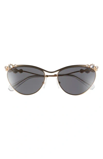 Swarovski 58mm Cat Eye Sunglasses In Black