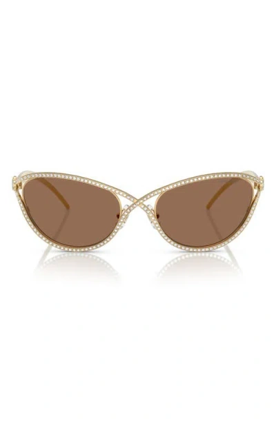 Swarovski 58mm Cat Eye Sunglasses In Gold