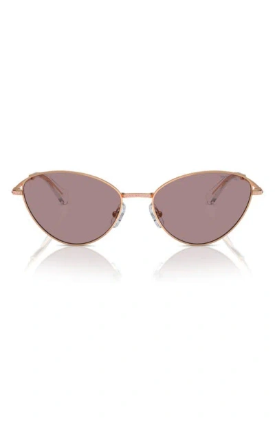 Swarovski 58mm Cat Eye Sunglasses In Rose Gold