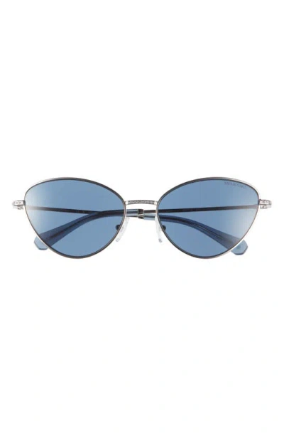 Swarovski 58mm Cat Eye Sunglasses In Silver