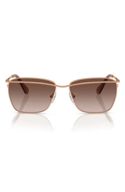 Swarovski Woman Sunglass Sk7015 In Gradient Brown