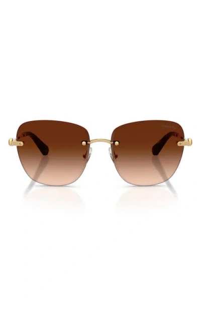 Swarovski 58mm Gradient Square Sunglasses In Gold