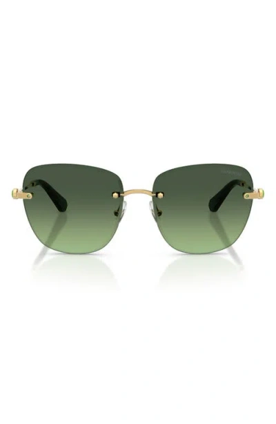 Swarovski 58mm Gradient Square Sunglasses In Gold