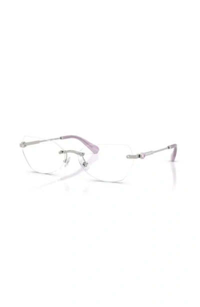 Swarovski 58mm Irregular Optical Glasses In Silver