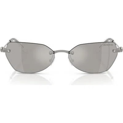 Swarovski 58mm Irregular Sunglasses In Gray