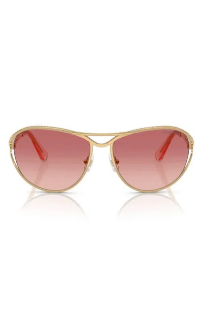 Swarovski 59mm Gradient Pilot Sunglasses In Gold