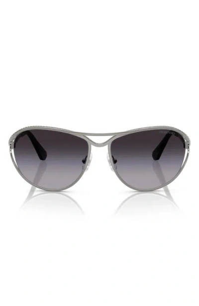 Swarovski 59mm Gradient Pilot Sunglasses In Gunmetal