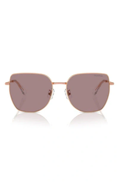 Swarovski 59mm Irregular Sunglasses In Gold