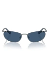 Swarovski 59mm Oval Sunglasses In Dark Blue