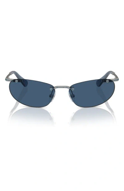 Swarovski 59mm Oval Sunglasses In Blue