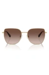 Swarovski 59mm Square Crystal Sunglasses In Pale Gold