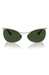 Swarovski 63mm Irregular Sunglasses In Gunmetal