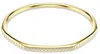 Swarovski Dextera Pave Crystal Geometric Bangle Bracelet In Gold