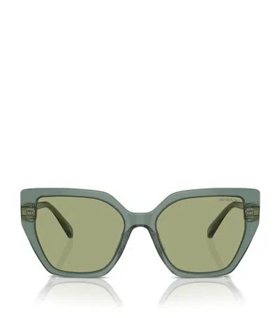 Swarovski Acetate Sk6016 Sunglasses In Green