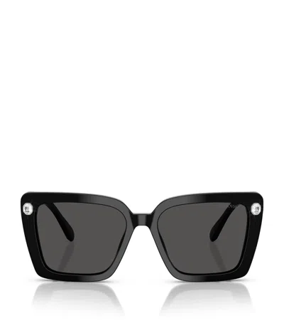 Swarovski Acetate Sk6032 Sunglasses In Black