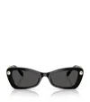 Swarovski Crystal-embellished Rectangle Sunglasses In Black