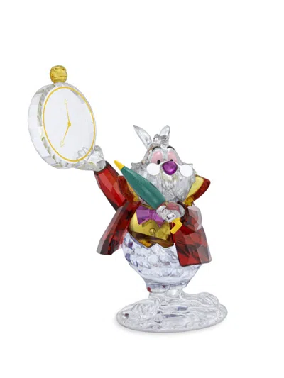 Swarovski Alice In Wonderland White Rabbit Crystal Figurine In Transparent