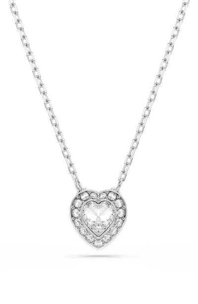 SWAROVSKI SWAROVSKI X ARIANA GRANDE ANGELIC CRYSTAL HEART HALO PENDANT NECKLACE