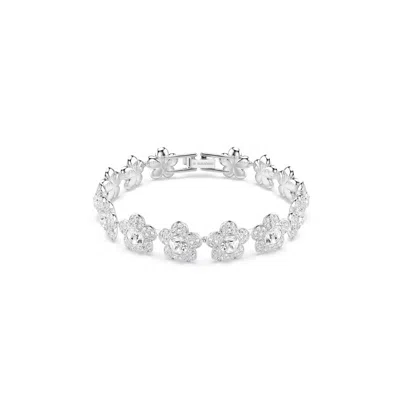 Swarovski Angelic Flower Bracelet In Silver