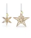 Swarovski Annual Edition 2025 Festive 3d Ornament Set In Gold