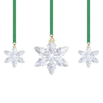 Swarovski Annual Edition Ornament 2024 Set Of 3, Clear In White