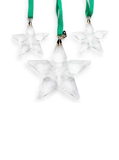 Swarovski Annual Edition Star Ornament (set Of Three) In Transparent